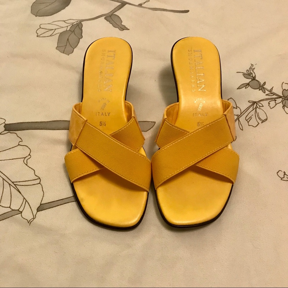 Yellow Leather Sandals